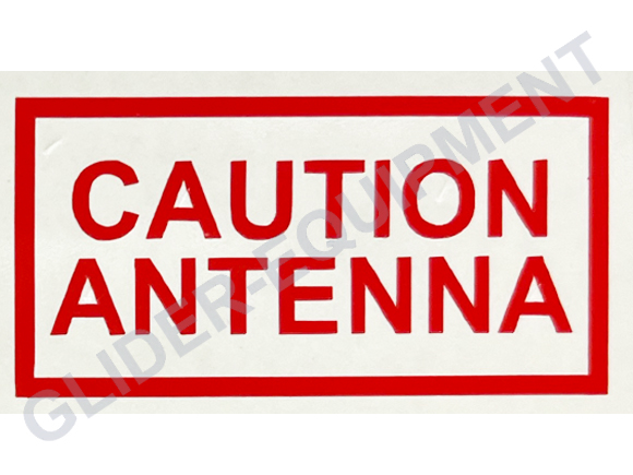 Waarschuwingssticker \'Caution antenna\' rood [SR114594]